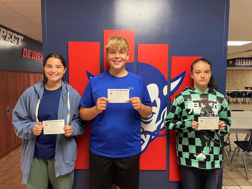 92223 Students of the Week Chenango Forks Central Middle School