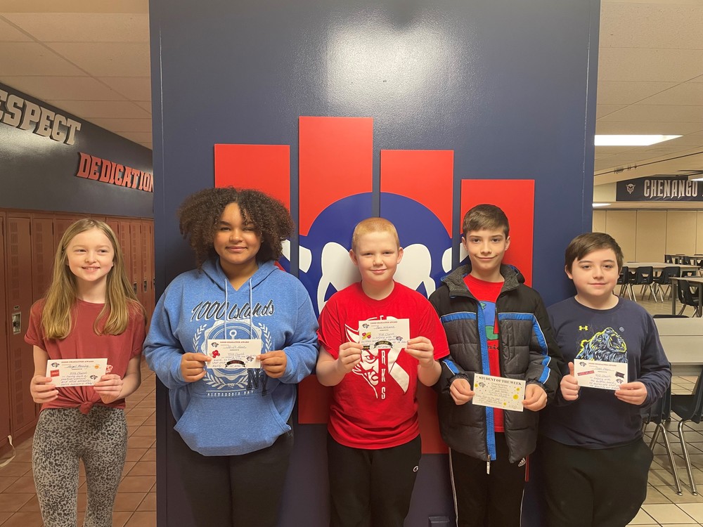 CFMS Good Characters and Student of the Week! Chenango Forks Central