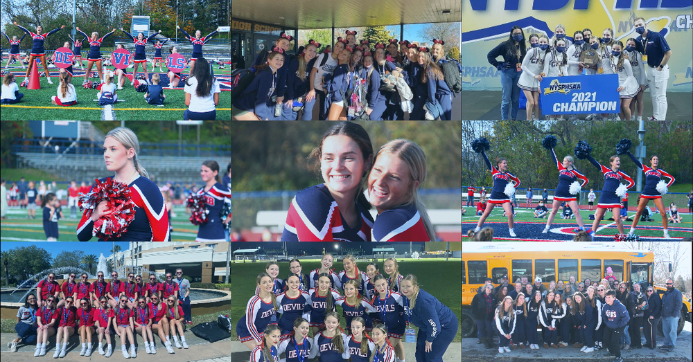Collage of cheerleaders