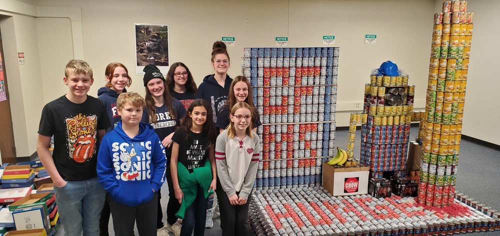 Students with Cans