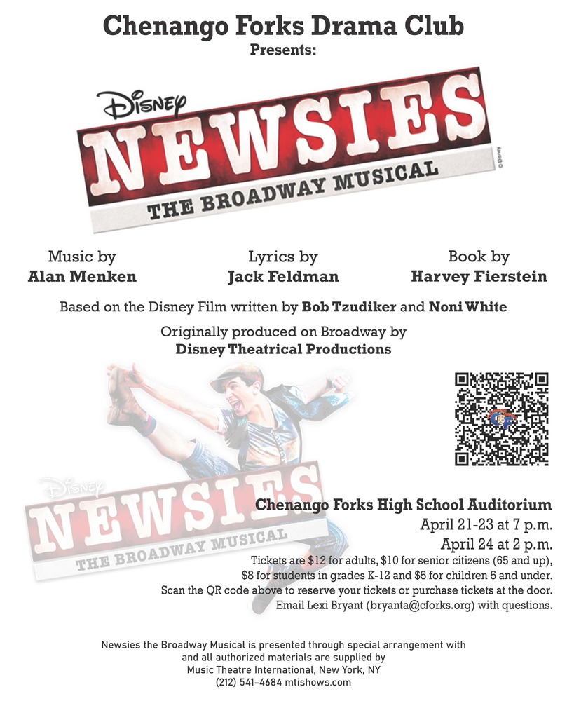 The cast of Newsies rehearses onstage
