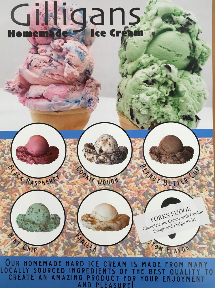 Gilligan's Ice Cream flyer