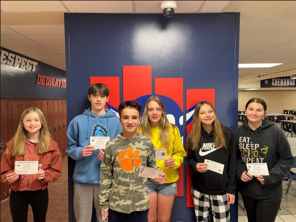CFMS Good Character and Students of the Week! Chenango Forks Central