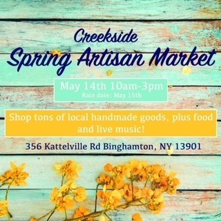 Creekside Spring Artisan Market flyer 